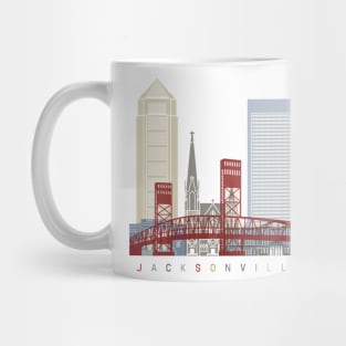 Jacksonville skyline poster Mug